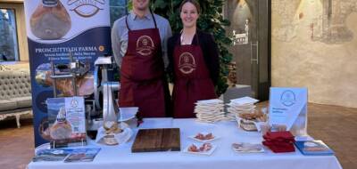 Degustazione con Prosciutto di Parma DOP Gallina Mario alla Presentazione Guida Veronelli 2026